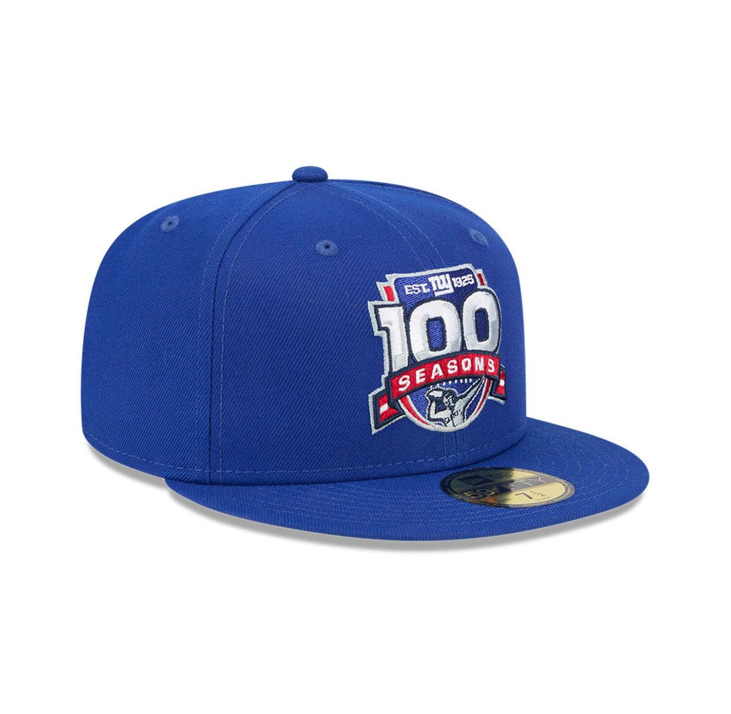 Men's Royal New York Giants 100th Season 59FIFTY Fitted Hat