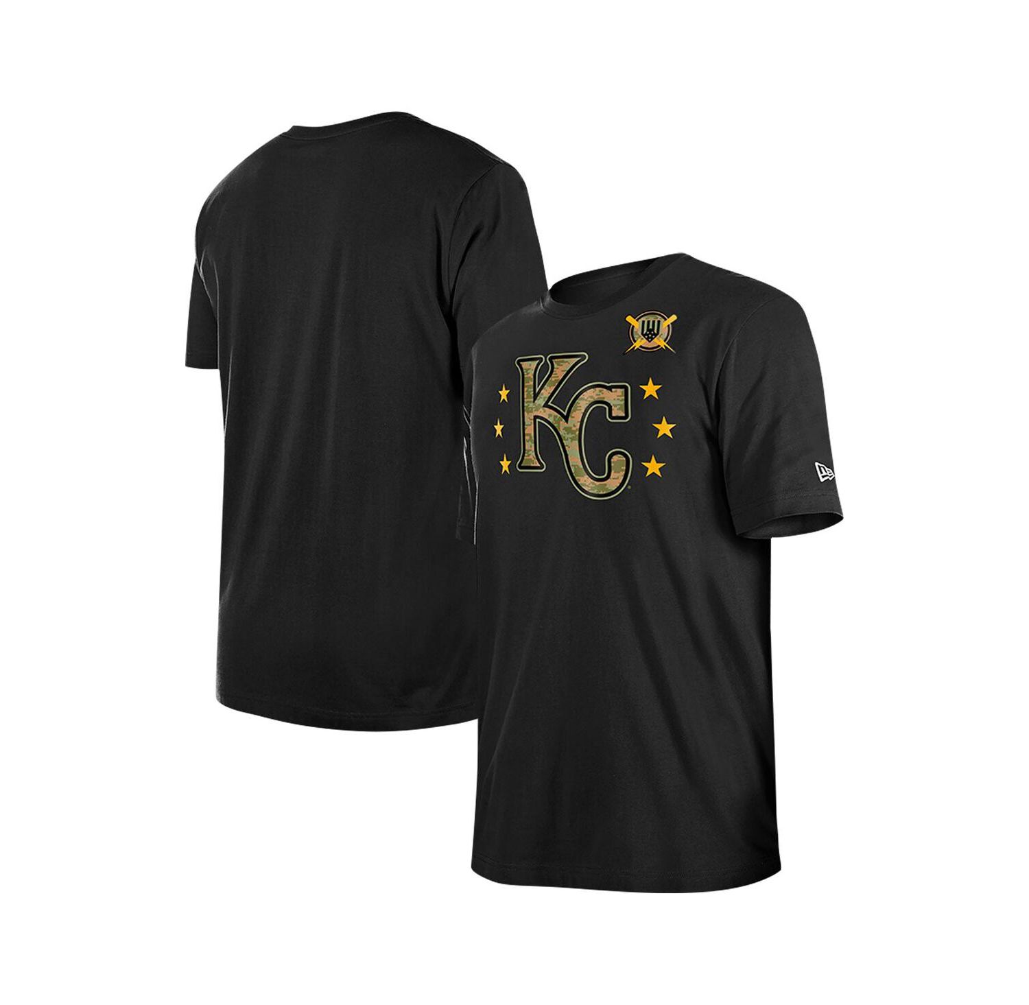 Men's Black Kansas City Royals 2024-Armed Forces Day T-Shirt