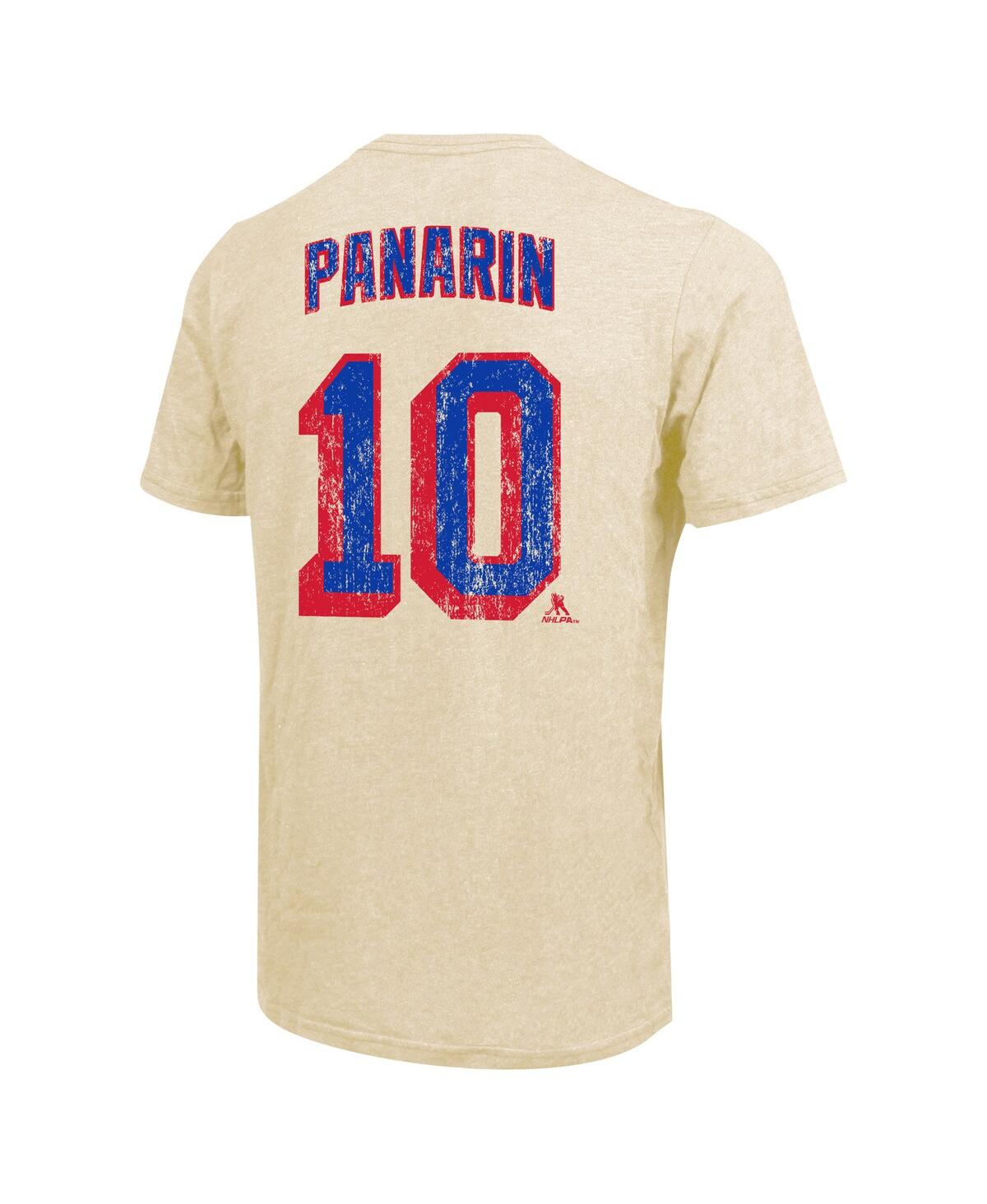 Majestic Threads Men's Artemi Panarin Cream New York Rangers Dynasty Name Number Tri-blend T-shirt In Cream