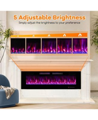 Inches Ultra-Thin Electric Fireplace Wall-Mounted & Recessed