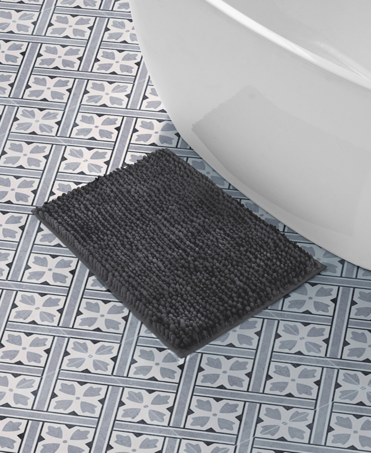 Laura Ashley Butter Chenille Bath Mat
