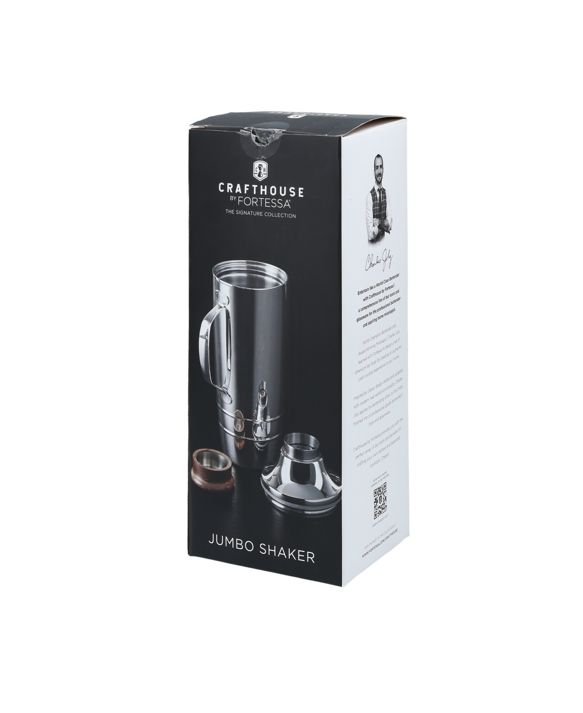 Fortessa Crafthouse Signature Double Walled Jumbo Cocktail Shaker 50oz In Stainless Steel