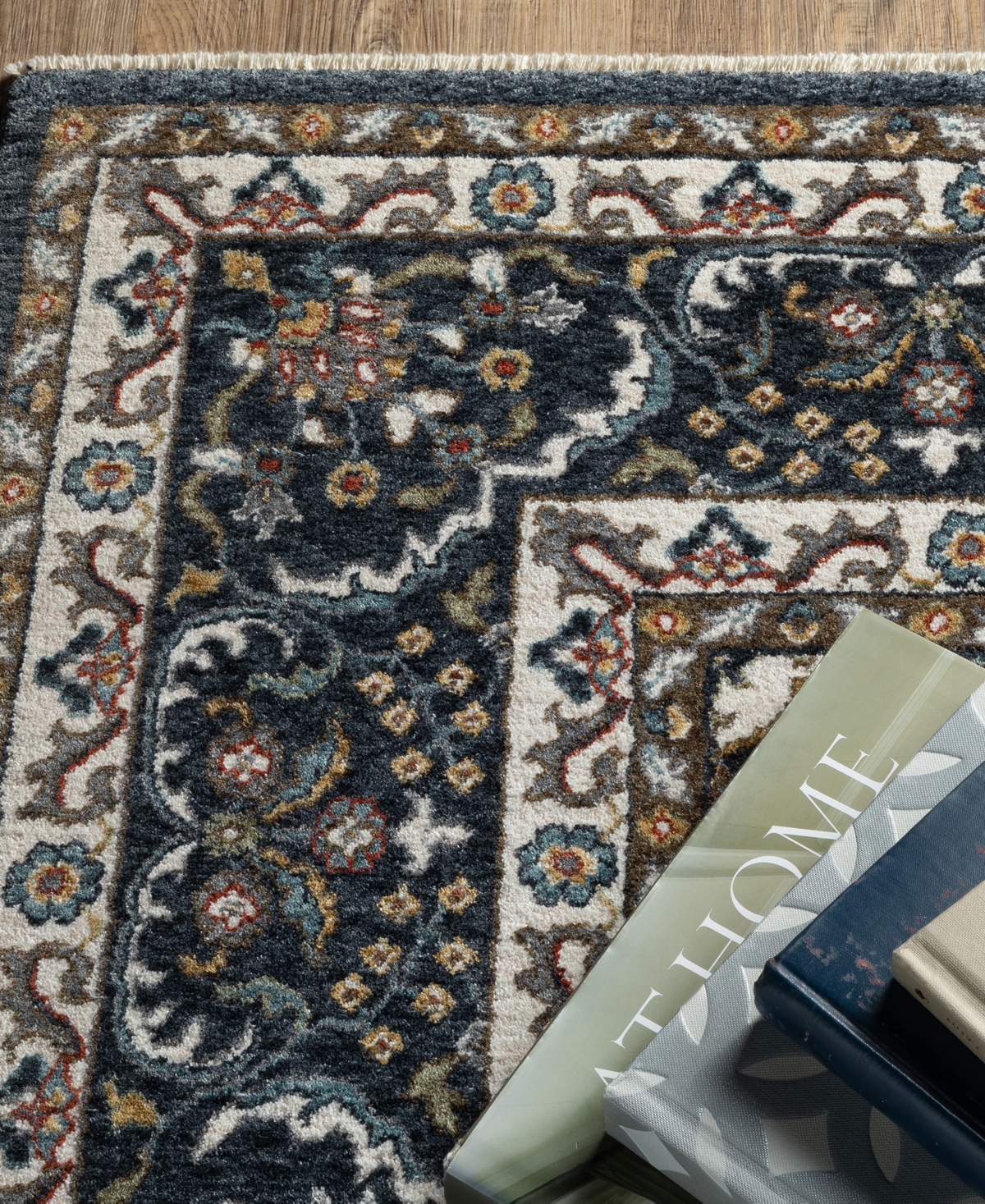 Oriental Weavers Vivian Vi04c 6'7x9'6 Area Rug In Navy