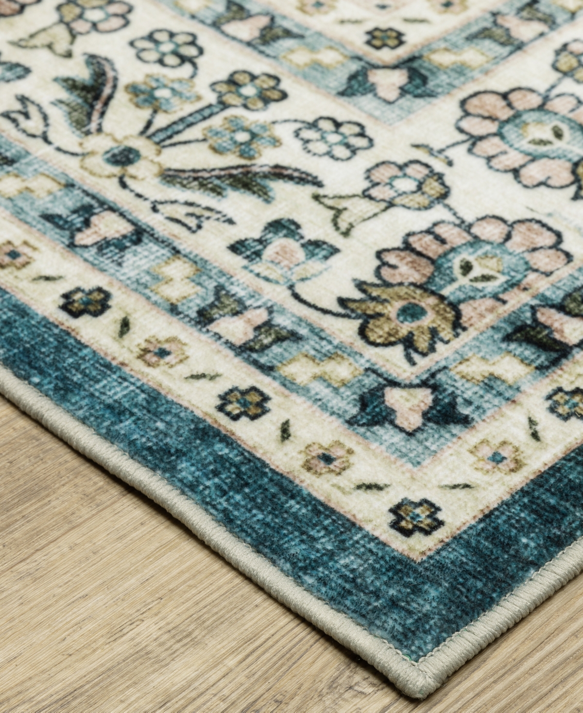 Oriental Weavers Sumter Washable Sum08 2'x8' Runner Area Rug In Blue