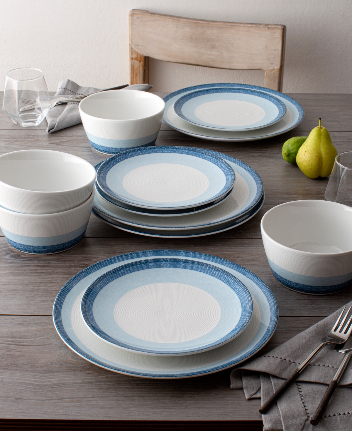 NORITAKE COLORSCAPES LAYERS COUPE DINNER PLATE SET OF 4, 11" 