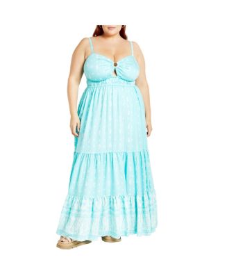 CITY CHIC Plus Size Harlow Border Maxi Dress - Macy's