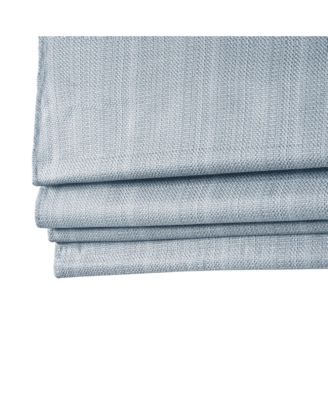 Basketweave Room Darkening Cordless Roman Shade, Single Panel for Bedroom, Thermal Insulated Window Blind Treatment for Living Room, Width 29 length 64 inches, Blue Window Panel