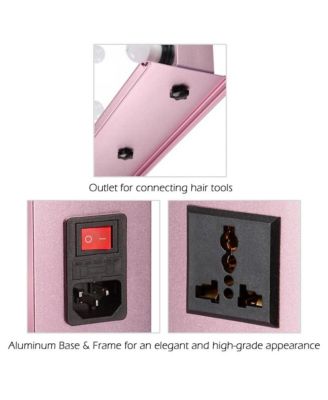 Lighted Hollywood Vanity Mirror 12pcs Dimmable LED Tabletop Wall Mount Makeup