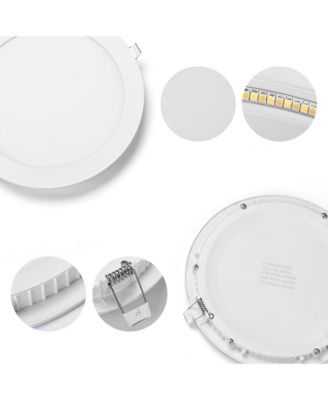 8" LED Recessed Ceiling Panel Down Light Round 3 Color Slim Spot Lamp 6 Pack
