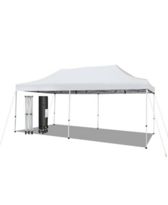 10 x 20 Feet Outdoor Pop-Up Patio Folding Canopy Tent-White