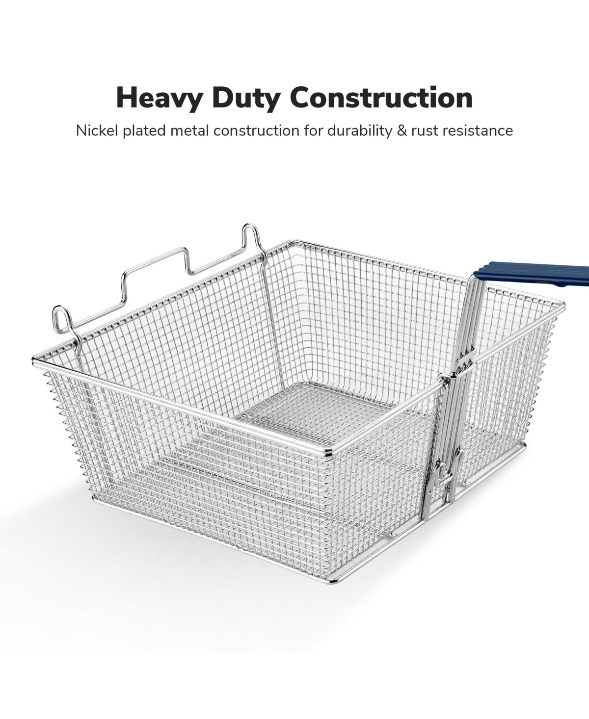 Yescom Commercial Deep Fryer Basket 8.8 Lbs Large Capacity 13
