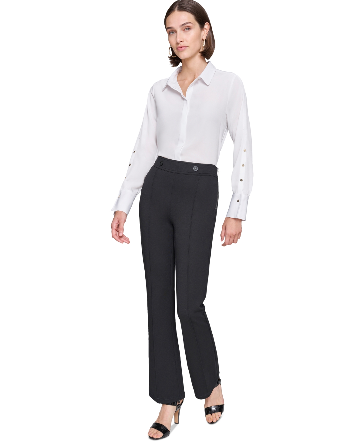 Karl Lagerfeld Women's Pull-On Ponte-Knit Pants