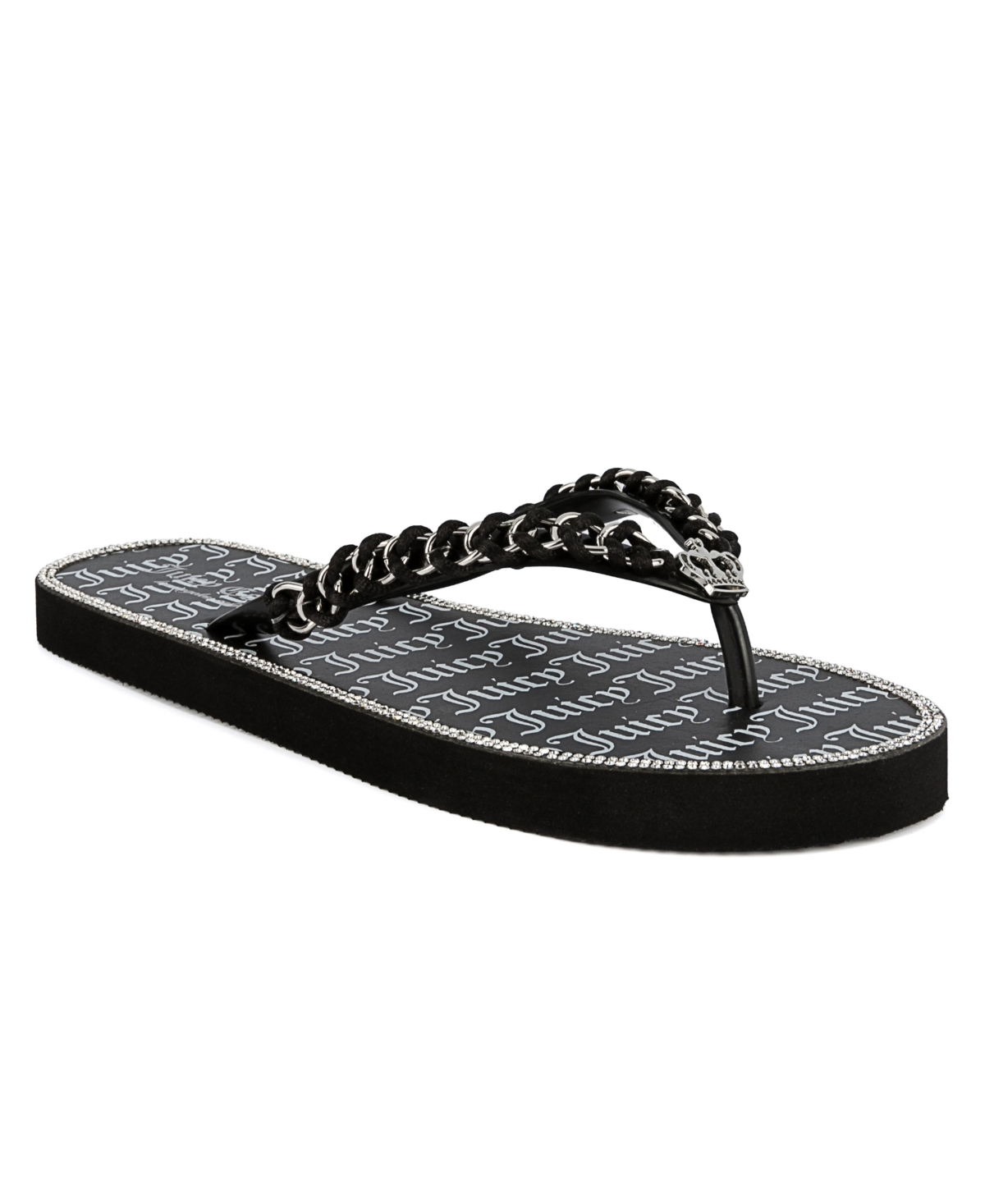 Women's Spacey 2 Chain Detail Flip Flop Sandals - Black
