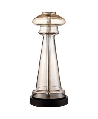 Dalia 27" Tall Traditional Table Lamp Champagne Glass Single Living Room Bedroom Bedside Nightstand House Office