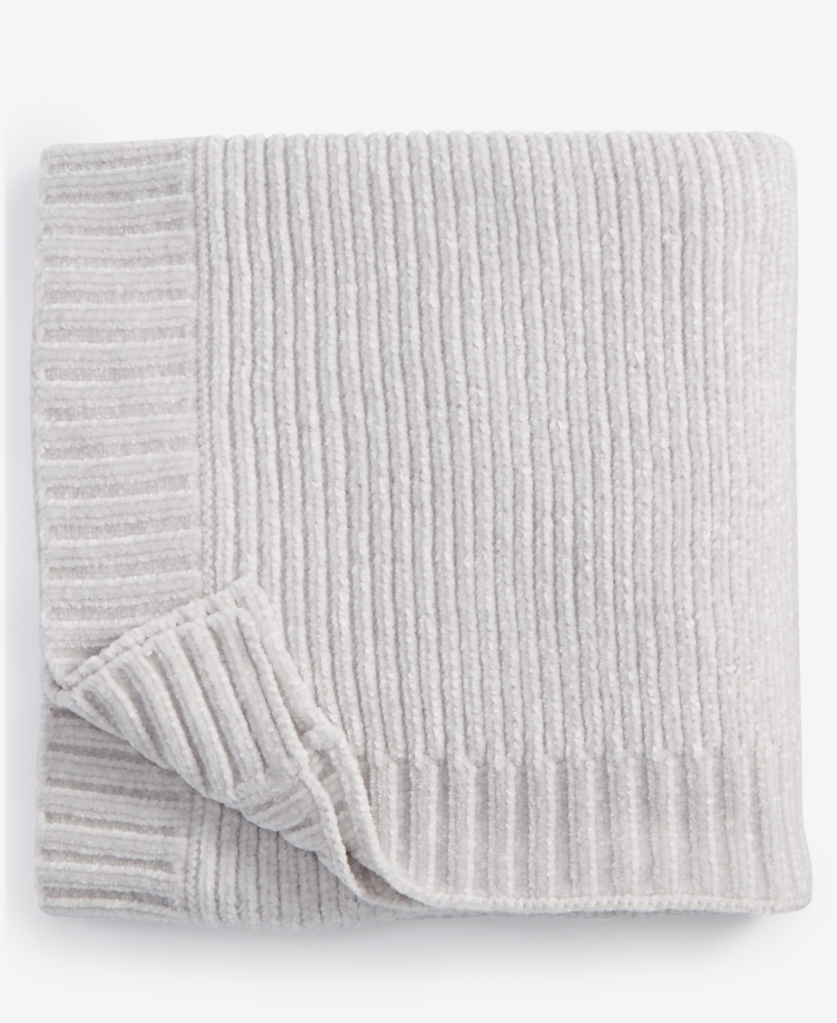 First Impressions Baby Chenille Sweater Blanket, Created For Macy's In Overcast Grey
