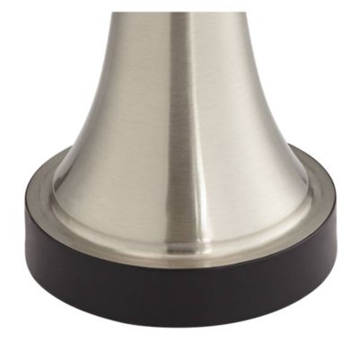 Seymore Modern Table Lamps 26" Tall Set of 2 with USB Charging Port Silver LED Touch On Off White Drum Shade for Bedroom Living Room House Home Desk Bedside Nightstand Office - 360 Lighting