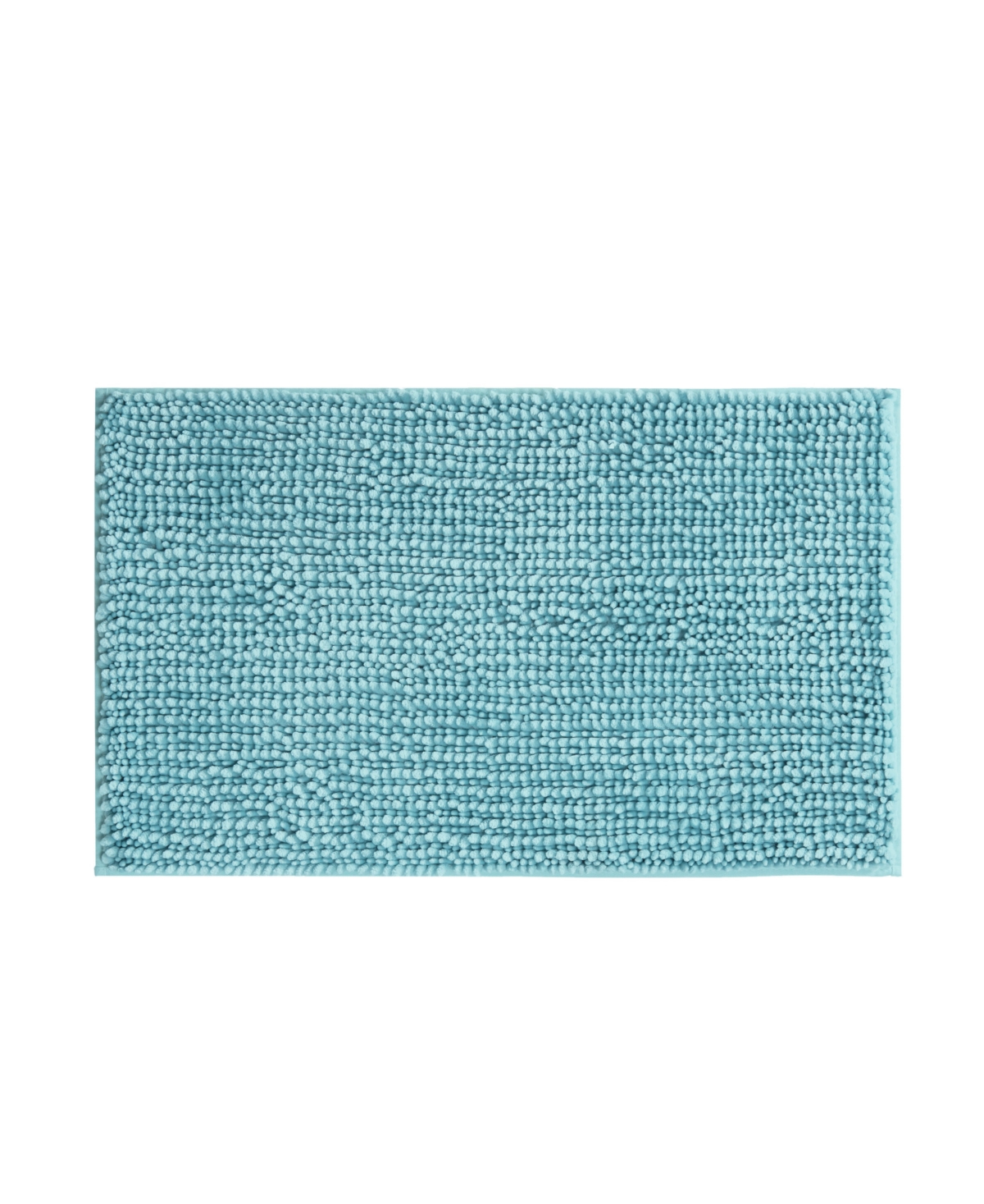 Laura Ashley Butter Chenille Bath Mat, 27" X 45" In Seaspray Blue