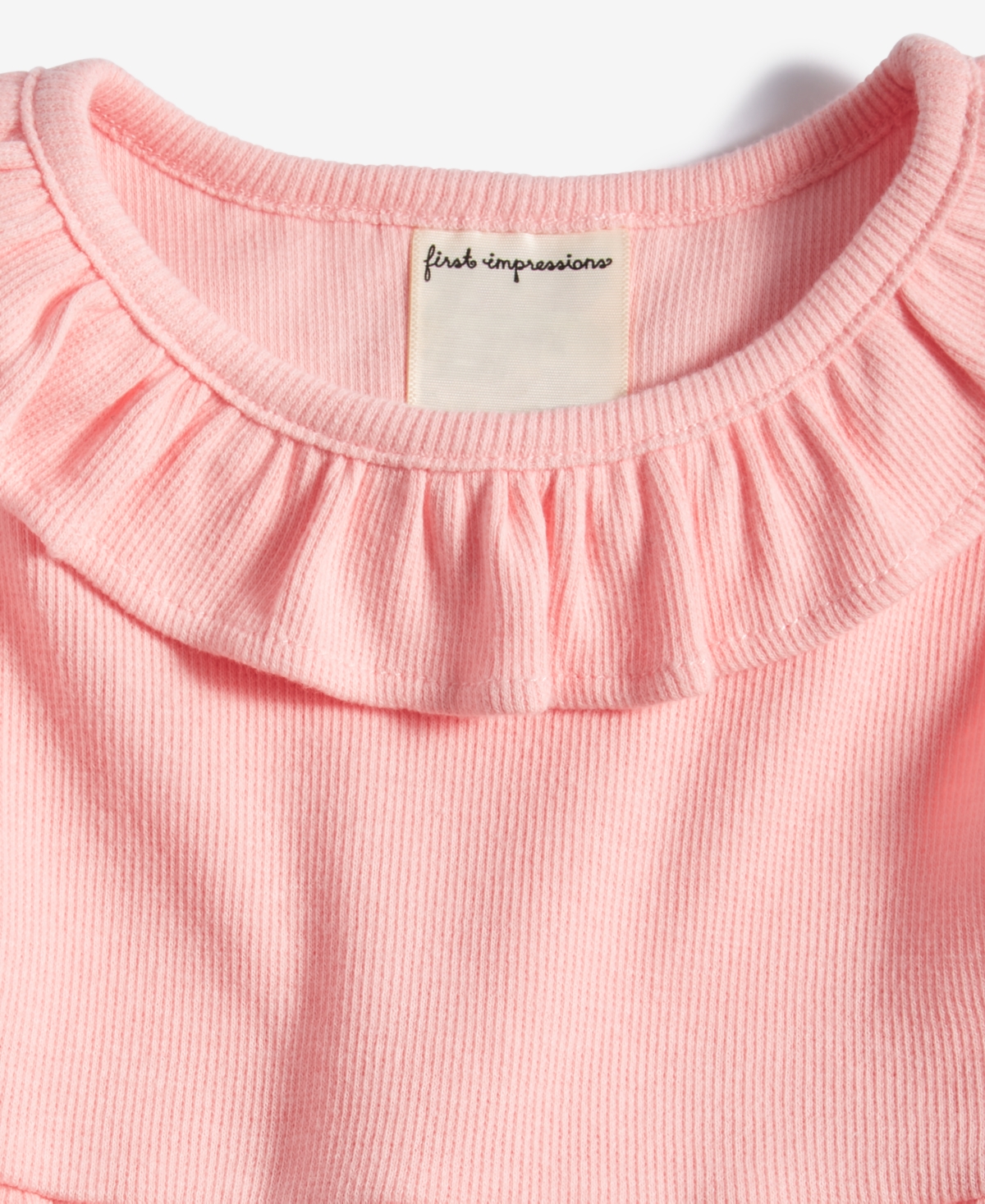 First Impressions Baby Girl Cotton-Blend Ruffled Knit Dress, Created for Macy's