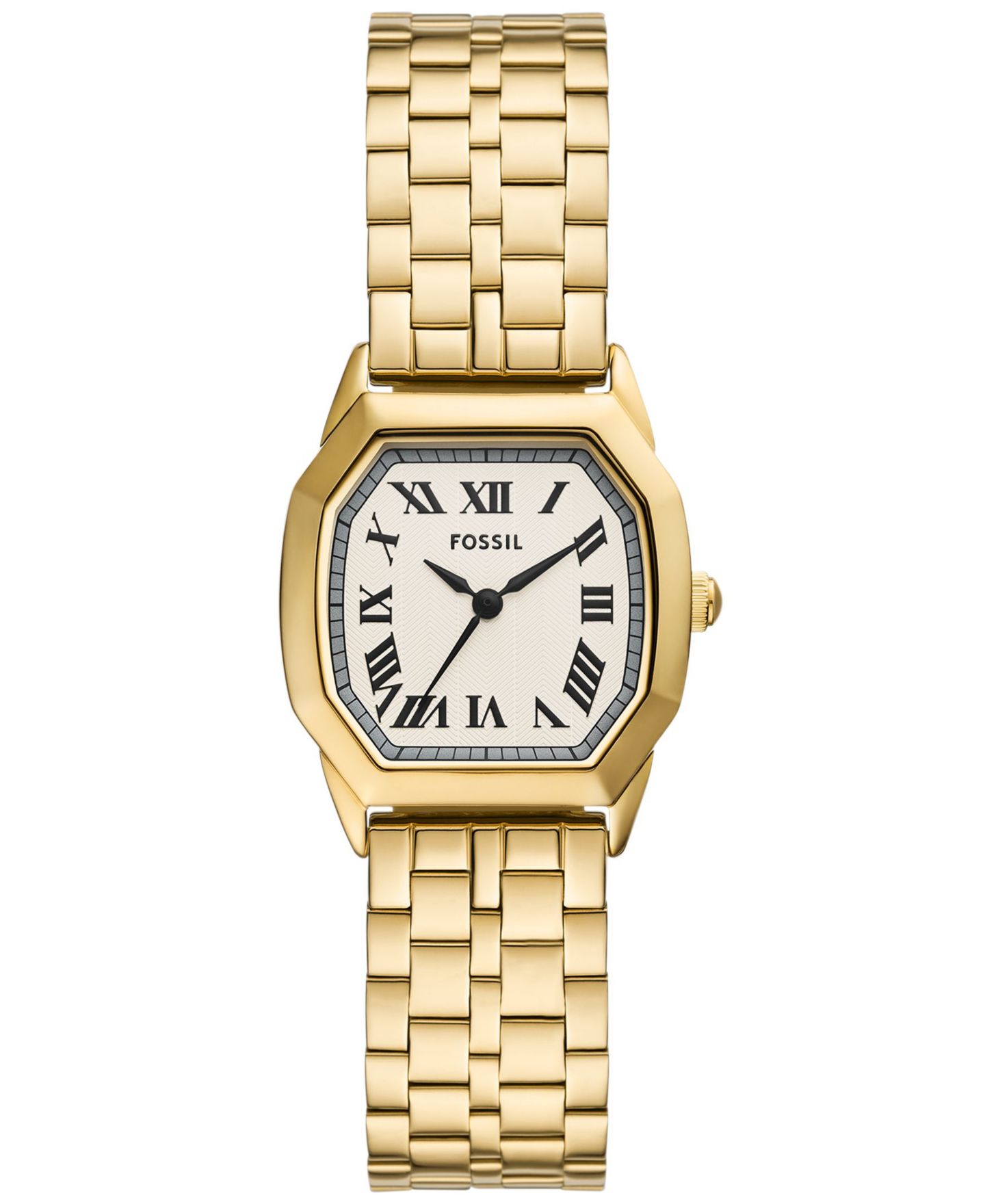 Женские часы Fossil Harlow Three-Hand Gold-Tone Stainless Steel Watch 27mm — фото 1