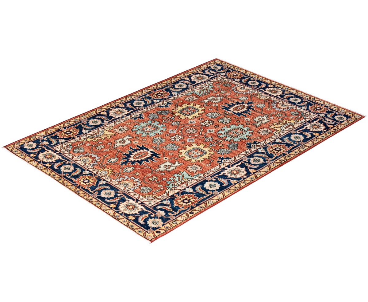 Adorn Hand Woven Rugs Serapi 4'x5'11" Area Rug In Orange