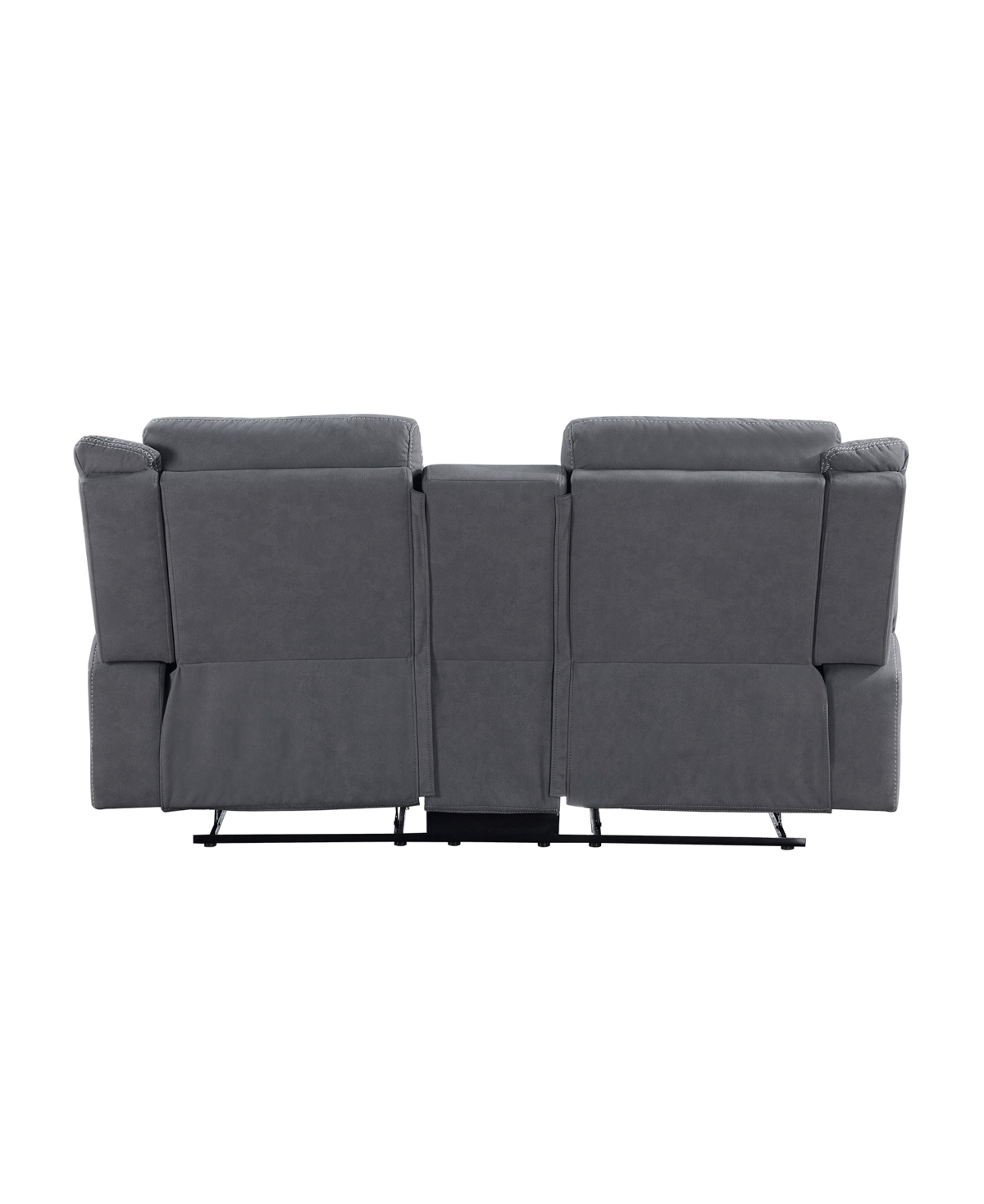 Shop Homelegance White Label Magnus 75" Double Reclining Love Seat With Center Console In Gray