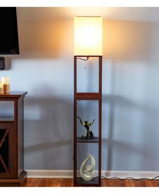 Maxwell 63" LED Shelf Lamp with USB Port and Power Outlet