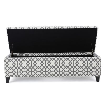 Geo-Upholstered Storage Bench Style and Function in One