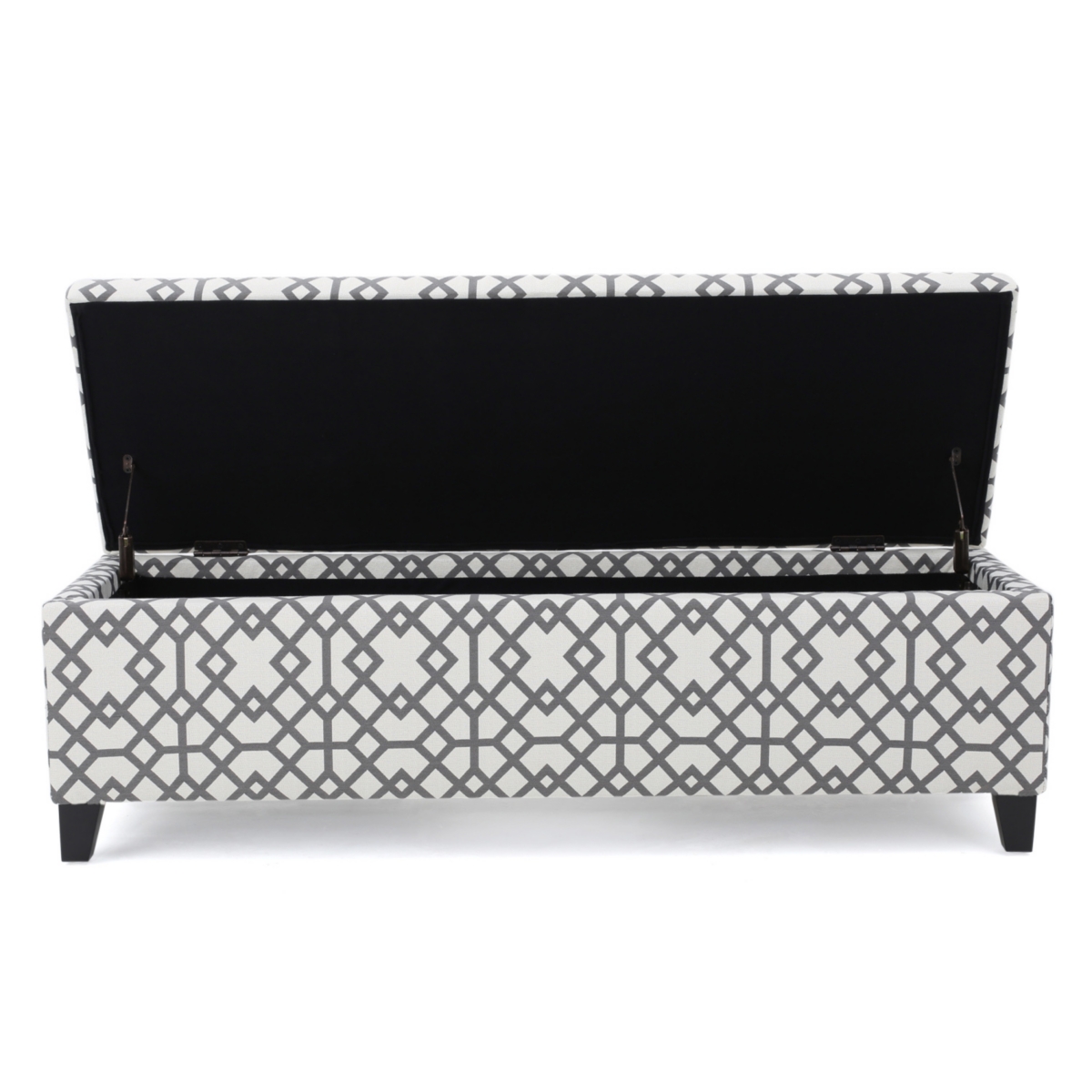 Streamdale Furniture Geo-Upholstered Storage Bench Style and Function in One