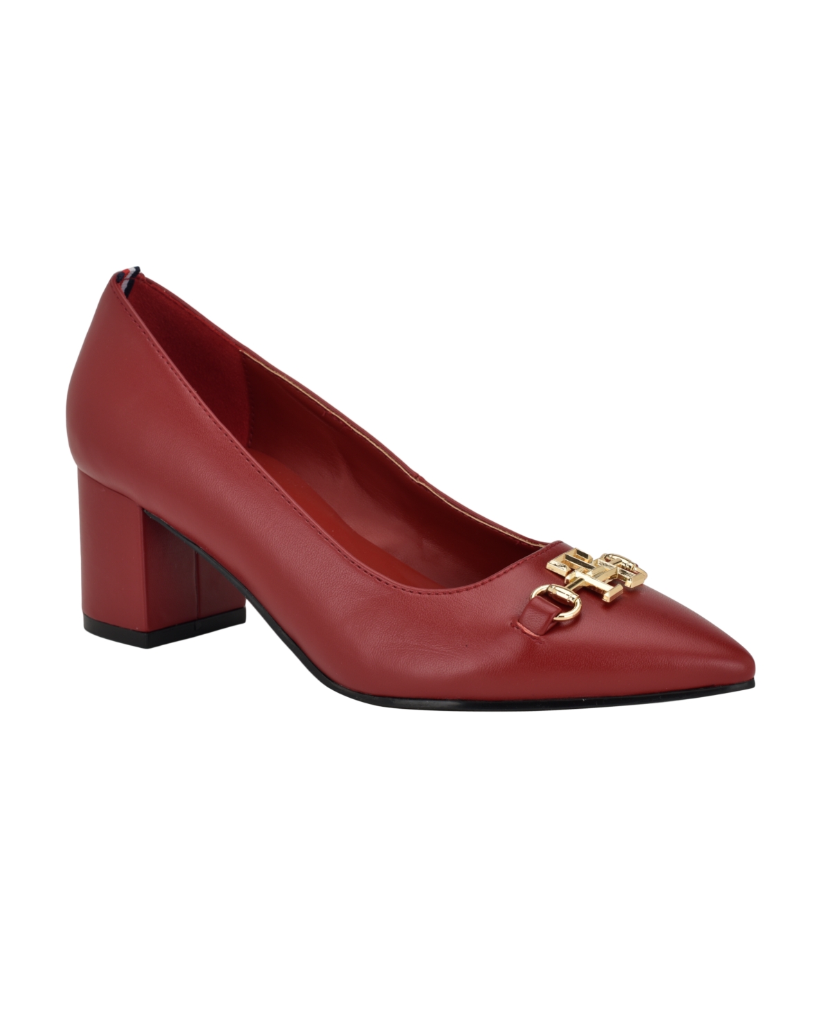 Tommy Hilfiger Nanya Pointed Toe Pump In Dark Red