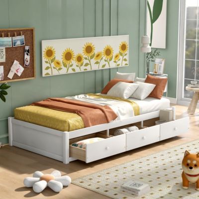 Streamdale Twin Size Platform Storage Bed With 3 Drawers