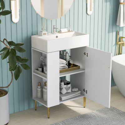 Streamdale Single Sink Bathroom Vanity with Storage Combo