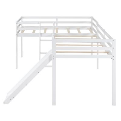 Streamdale L-Shaped Twin Size Loft Bed With Ladder And Slide