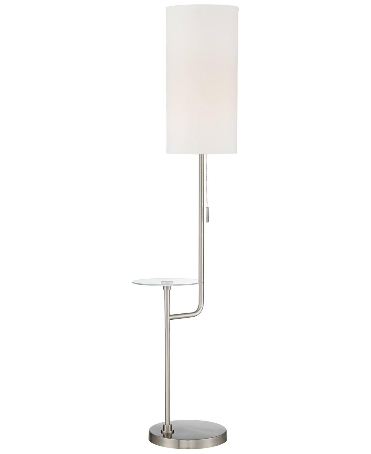Possini Euro Design Piccolo Modern Floor Lamp with Tray End Table 60 1/2
