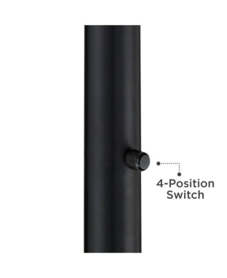 Cameron Light Blaster Modern Torchiere Floor Lamp LED 72.25" Tall Warm Antique Brass Matte Black Opal Glass Bowl Pole Light for Living Room Reading House Bedroom Home