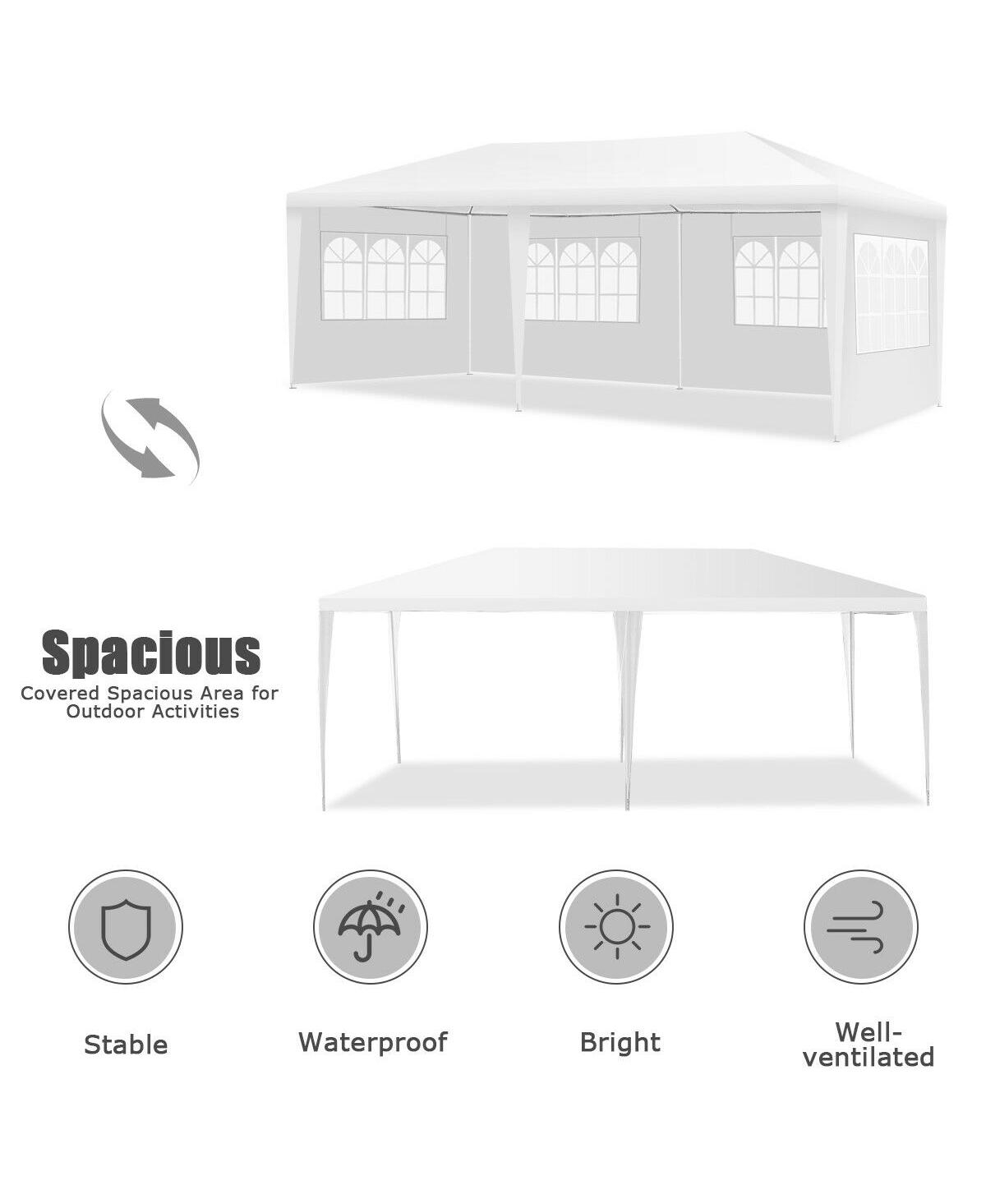 Slickblue Outdoor Party Wedding Canopy Tent with Removable Walls and Carry Bag