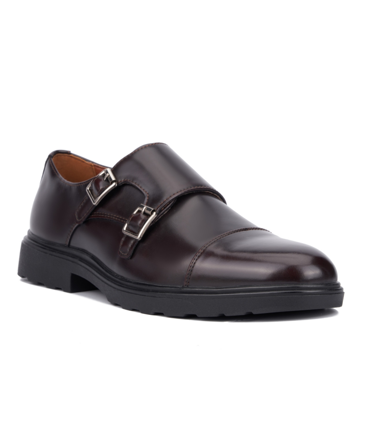 Xray Footwear Men's Gavin Monk Strap Dress Shoe - Coffee