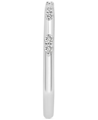 Diamond Mini Cluster Stack Band (1/6 ct. t.w.) in 10k White Gold, Created for Macy's
