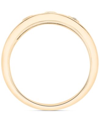 Diamond Tri-Bezel Openwork Ring (1/6 ct. t.w.) in 10k Gold, Created for Macy's