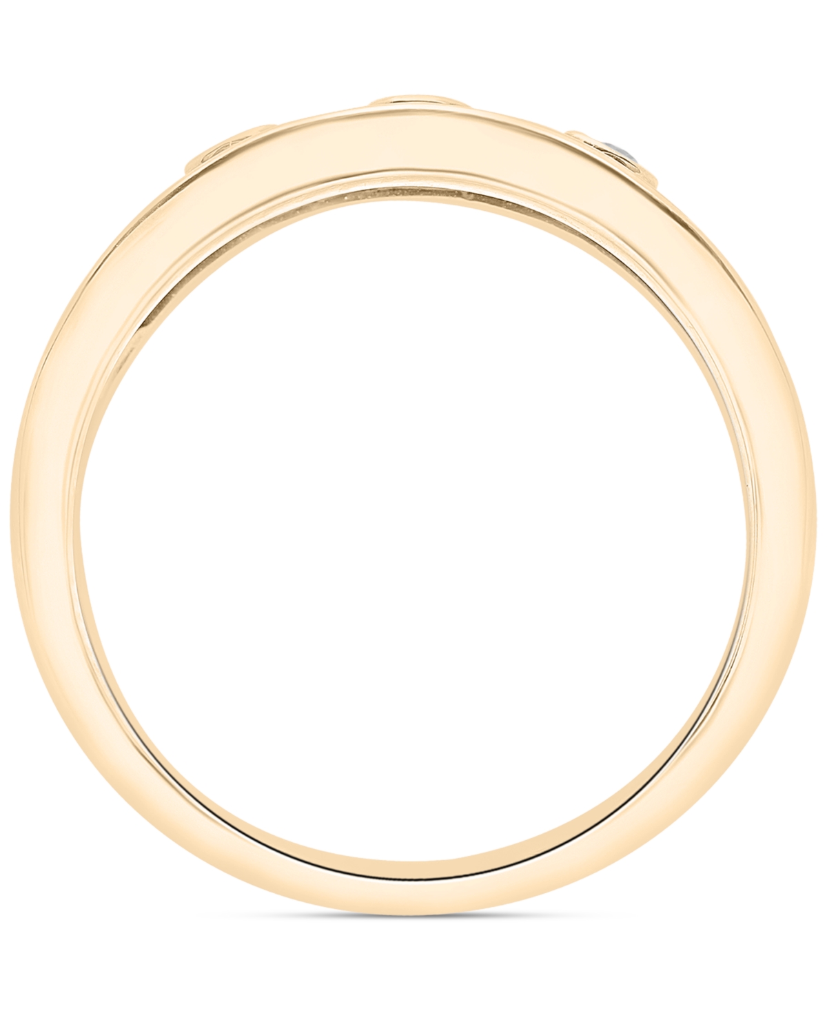 Wrapped Diamond Tri-bezel Openwork Ring (1/6 Ct. T.w.) In 10k Gold, Created For Macy's In Yellow Gold