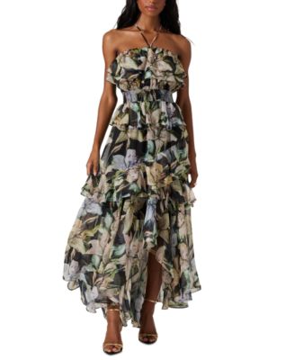 ASTR the Label Women's Elena Floral Ruffle-Trim Dress - Macy's
