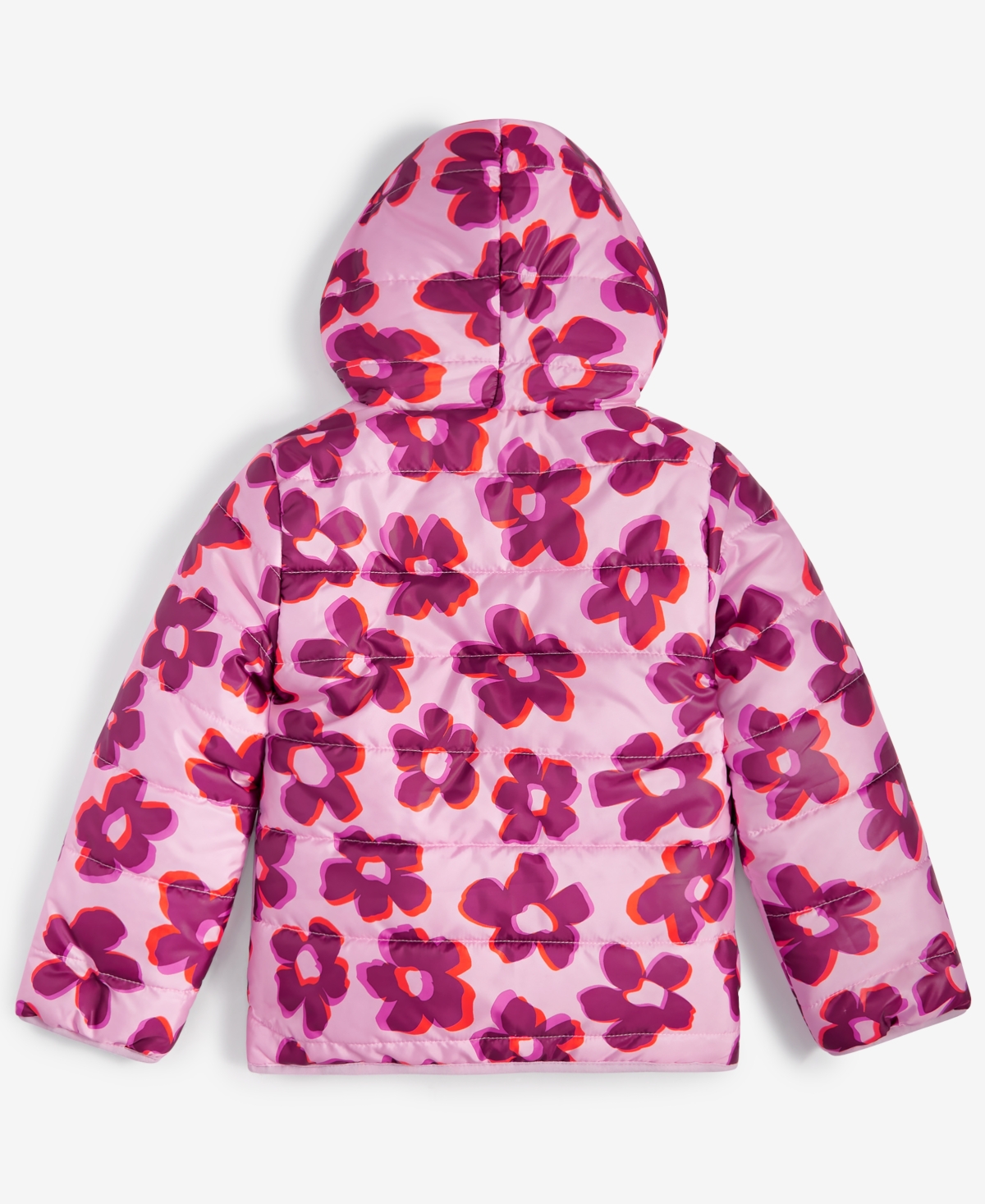 Epic Threads Girls Blurred Floral Reversible Hooded Puffer Jacket, Created for Macy's