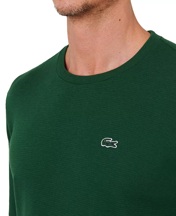 Men's Waffle-Knit Thermal Sleep Shirt - thumbnail 3