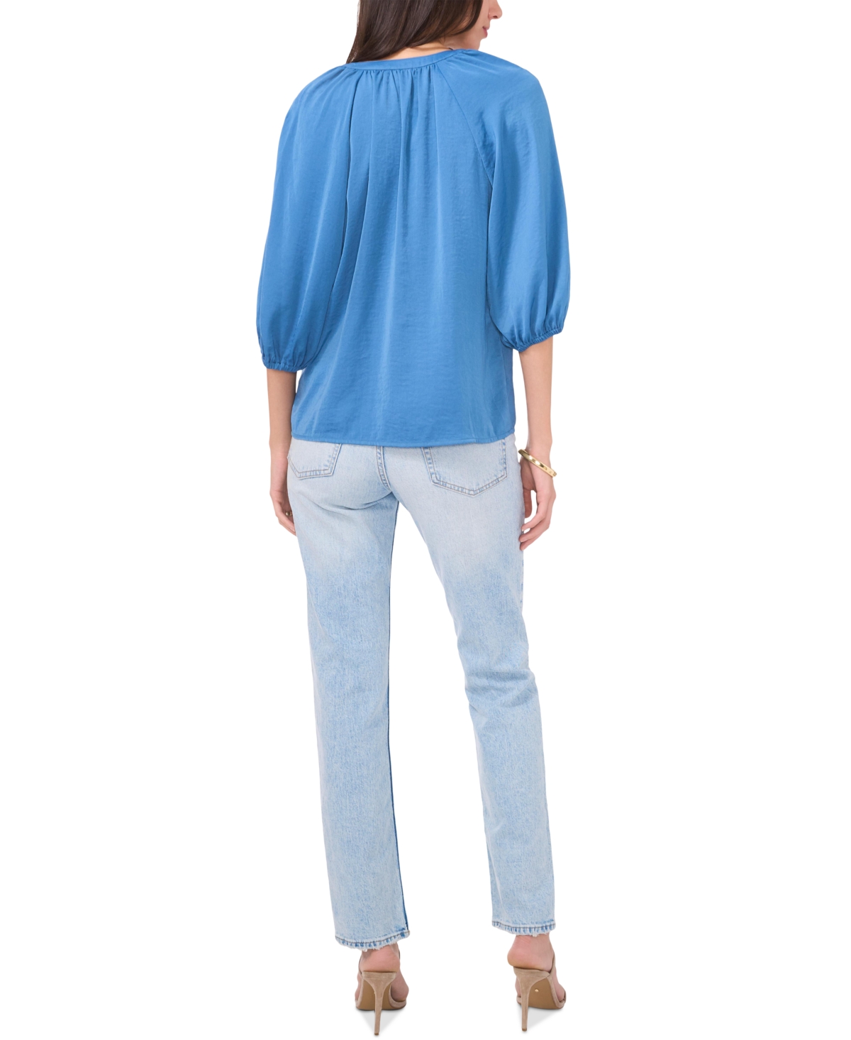 Vince Camuto Women's Raglan-Sleeve Button-Front Top