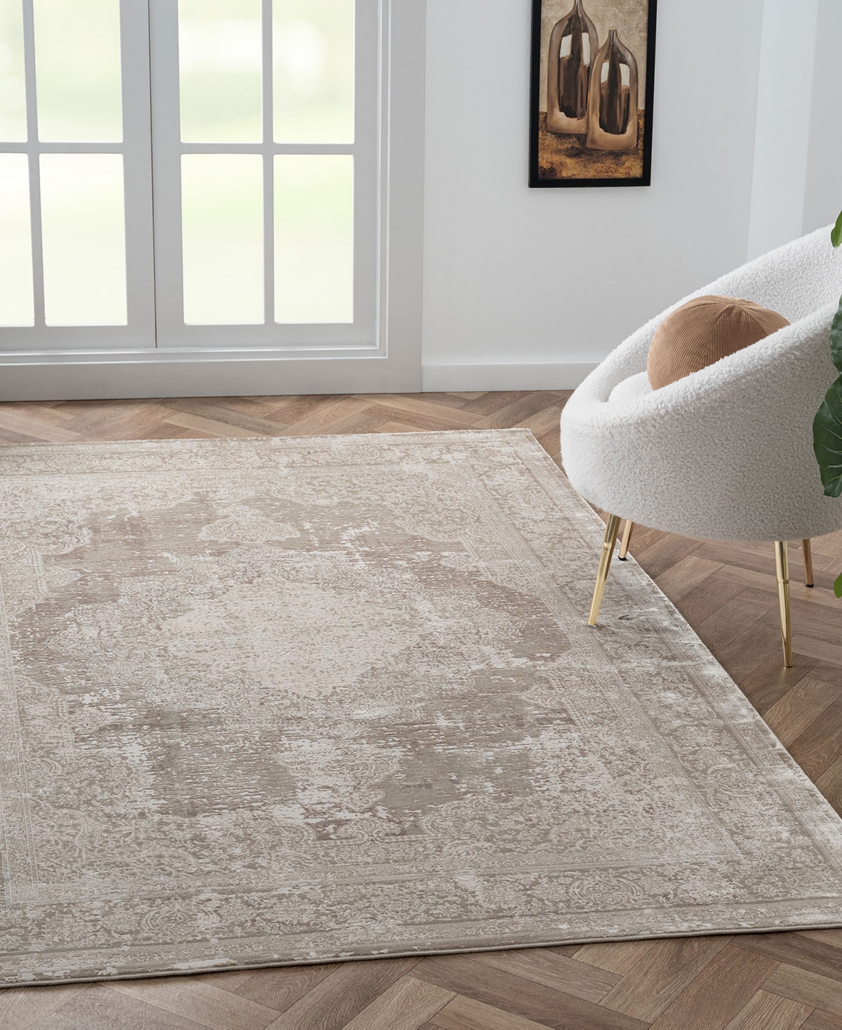 Lr Home Alice 4'x6' Area Rug In Ivory