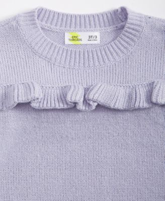 Toddler Girls Ruffled Metallic Sweater, Created for Macy's