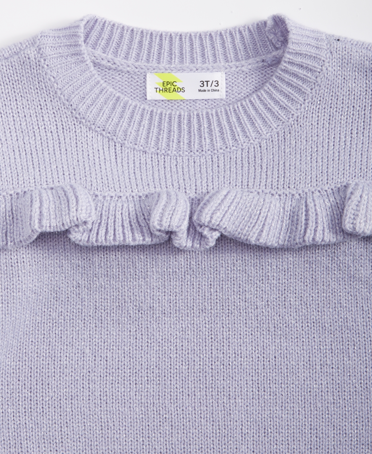 EPIC THREADS TODDLER GIRLS RUFFLED METALLIC SWEATER, CREATED FOR MACY'S 