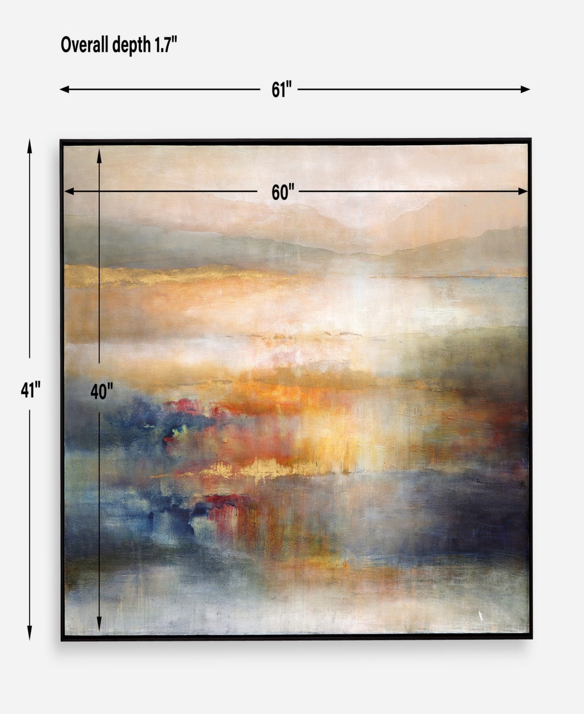Uttermost Seafaring Dusk Hand Painted Canvas In Blue