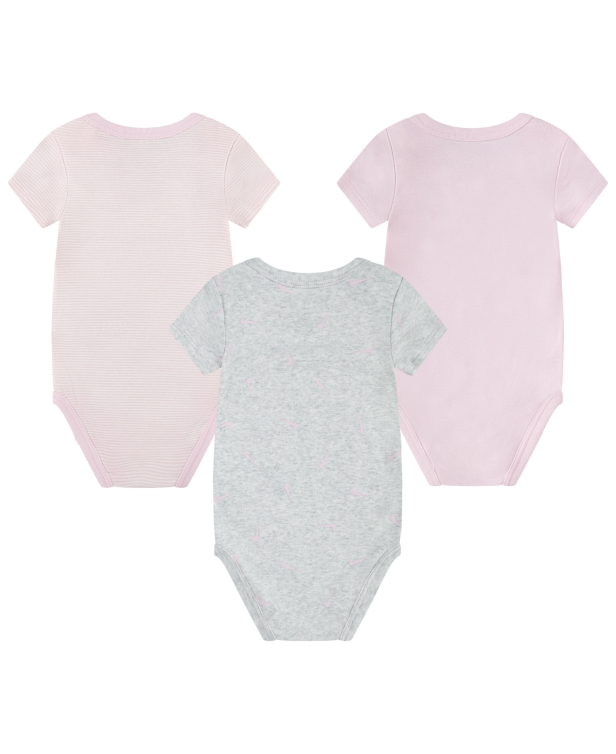 Nike Baby Boys Or Girls Essentials Bodysuits, Pack Of 3 In Birch Heather