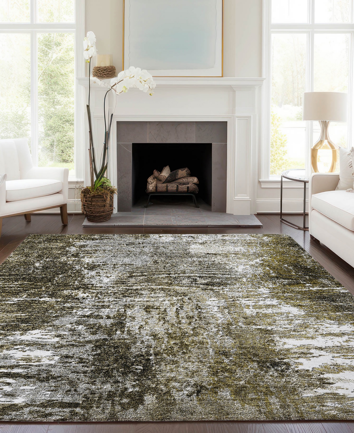 Addison Chantille Machine Washable Acn718 2'6"x3'10" Area Rug In Taupe