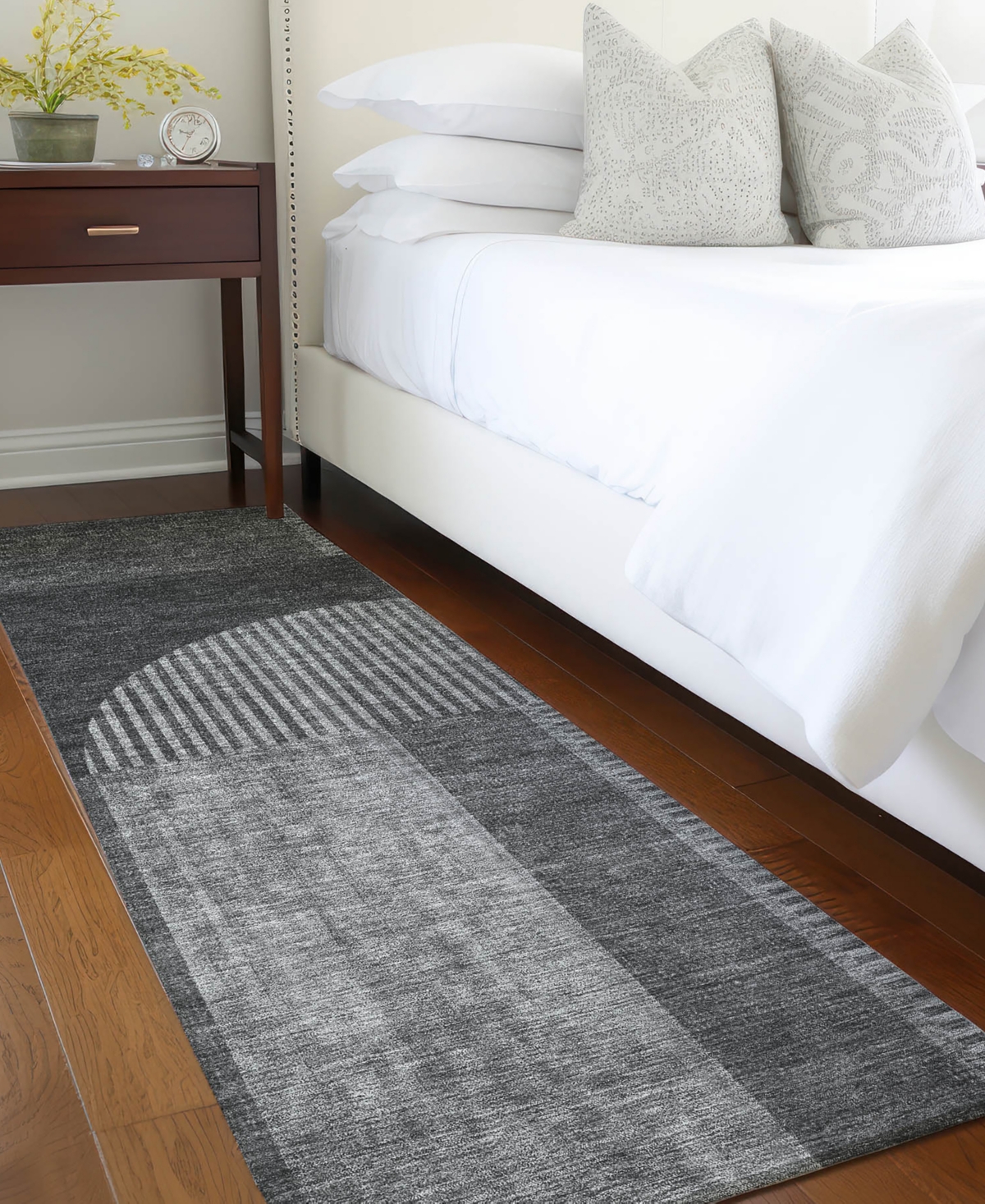 Addison Chantille Acn711 2'3"x7'6" Runner Area Rug In Charcoal